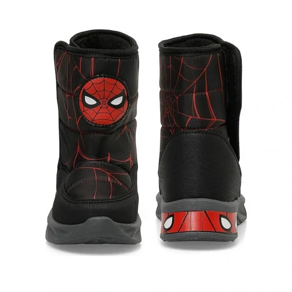 Spiderman Leroy Siyah Cırtlı Kürklü Erkek Çocuk Kar Botu