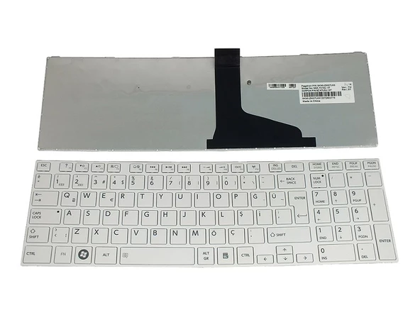 Toshiba Satellite Pro L870-127, L870-12W uyumlu Notebook Klavyesi (Beyaz TR) ürün görseli