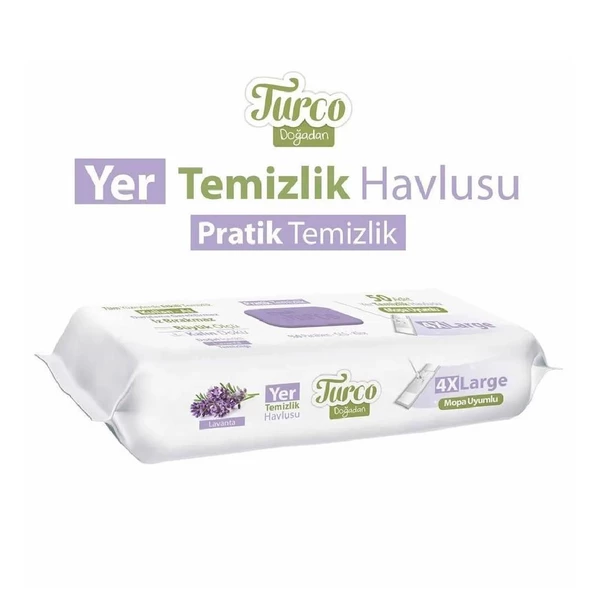 Baby Turco Pratik Yüzey Temizliği Mop 50'li Lavanta