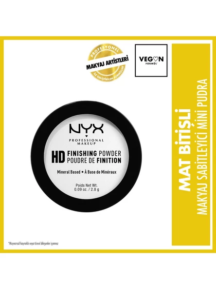 NYX Professional Makeup Mini Pudra High Definition Finishing Powder Mini Transparan Toz Pudra 2.8 Gr