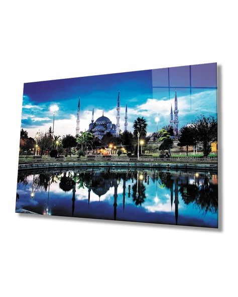 İstanbul Ayasofya Camii Dekoratif ve Modern Cam Tablo - Resim 2
