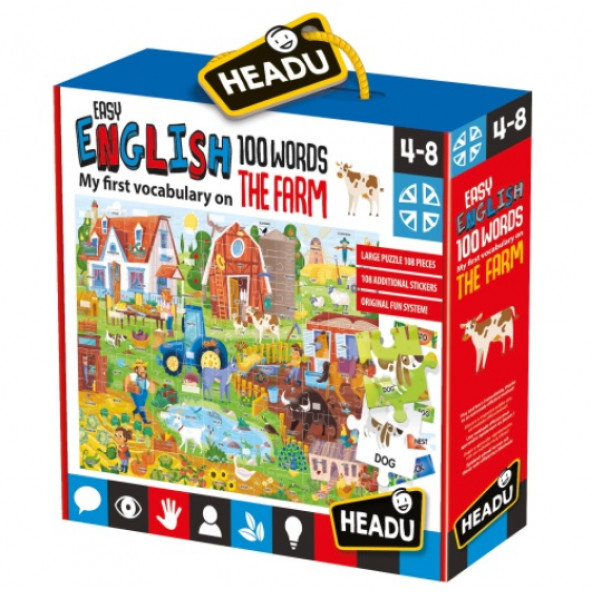 HEADU EASY ENGLISH 100 WORDS FARM (4-8 YAŞ)