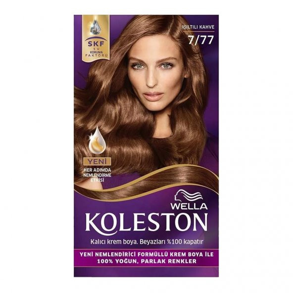 Koleston Kit Saç Boyası  7/77 Işıltılı Kahve