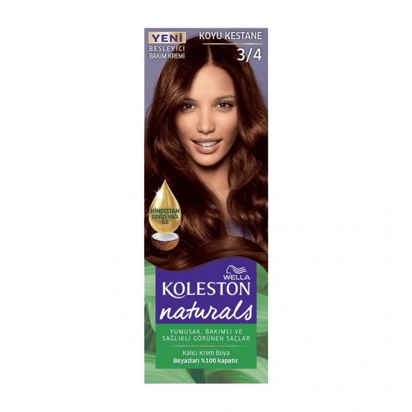Koleston Naturals  3/4 Koyu Kestane Kalıcı Krem Boya