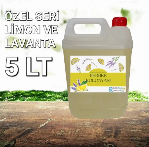 Renktaş 5 LT berber Kolonyası lavanta ve limon özel seri