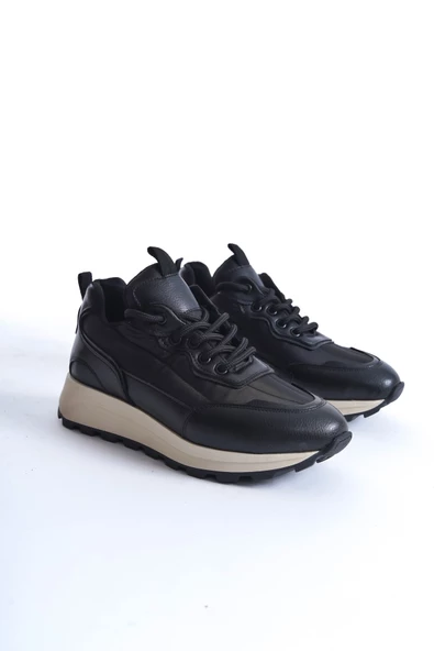 Sersp Siyah Günlük Rahat Sneaker Hafif Spor Ayakkabı - 2
