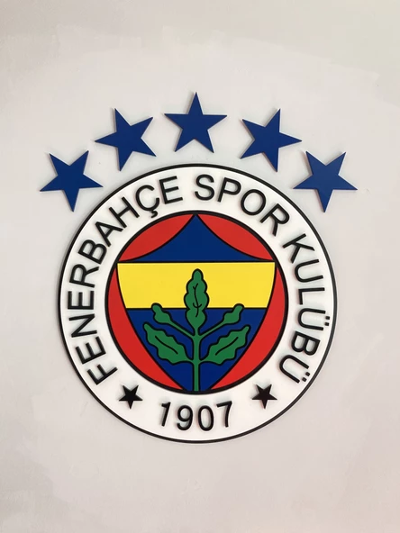 Fenerbahçe Premium El Yapımı Ahşap Tablo - 50 cm, Hediyelik Özel Tasarım