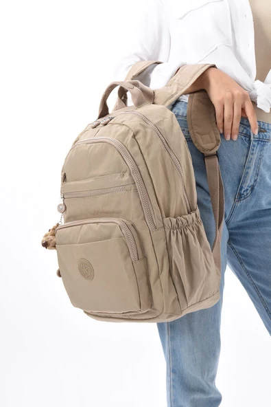 8861 Unisex Klınkır Maymunlu Günlük ve Okul Sırt Çantası - Resim 2