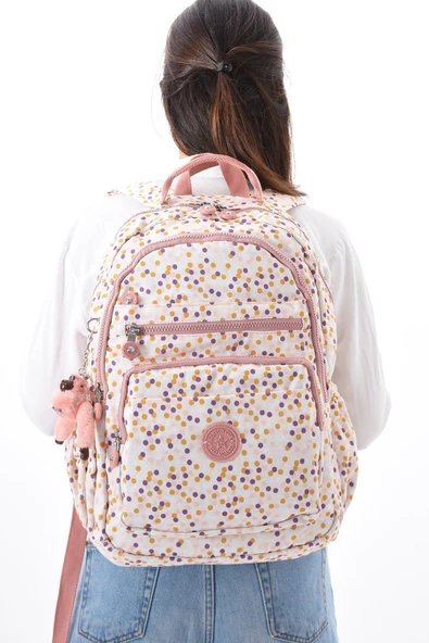 8861 Unisex Klınkır Maymunlu Günlük ve Okul Sırt Çantası - Resim 2