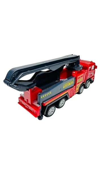 itfaiye oyuncak kırılmaz plastik sürtmeli itfaye 17cm - 4