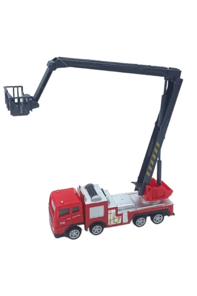 Alevlerle Savaşmaya Hazır Mısın? 360 Derece Dönen Vinçli İtfaiye Aracı 16cm. - 2