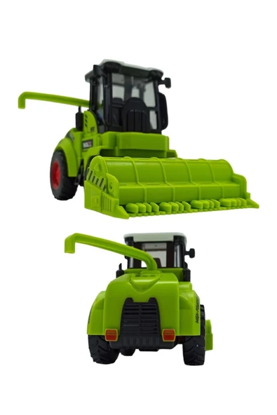 Oyuncak Tarım Aracı Traktör Biçerdöver Kaliteli Sürtmeli Oyuncak Tarım Makineleri 14x8cm. - 3