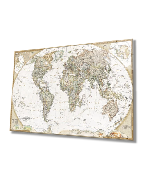 Dünya Haritası 4mm Tablo ürün görseli