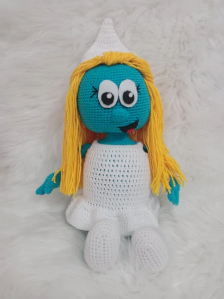 Tatlı Şirine Bebek Amigurumi Organik Oyuncak - 1
