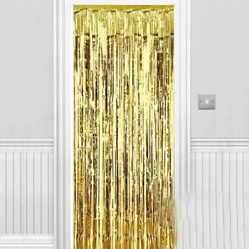 Işıltılı Du Ve Kapı Perdesi Gold 90x200 Cm