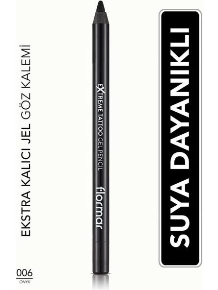 Suya Dayanıklı Jel Göz Kalemi (SİYAH)-extreme Tattoo Gel Pencil-006 Onyx-8682536028882