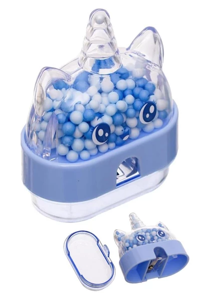 Unicorn Kalemtraş 1 Adet Hazneli Kalemtraş Unicorn Boynuzlu Standart Kalem Açacağı Sevimli Plastik