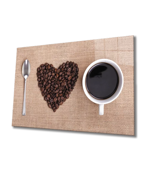 Love Kahve Dekoratif ve Modern Cam Tablo