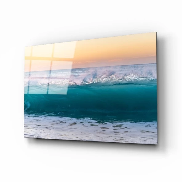 Dalga Dekoratif ve Modern Cam Tablo ürün görseli