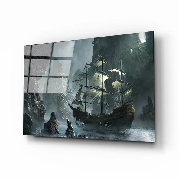 Gemi  Dekoratif ve Modern Cam Tablo ürün görseli