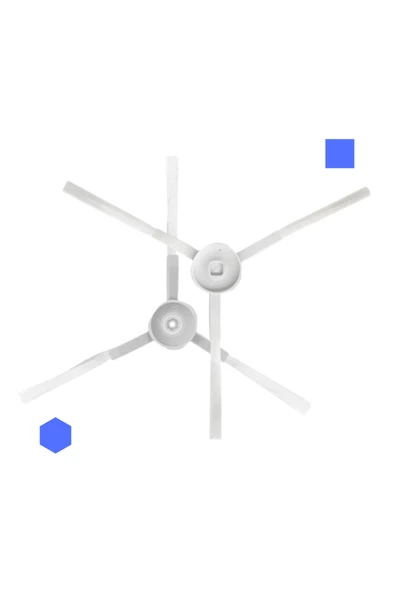 Xiaomi Mi Robot Vacuum mop Essential Uyumlu 12 Adet Robot Süpürge Yan Fırçası ( Vidayla Birlikte ) - Resim 2