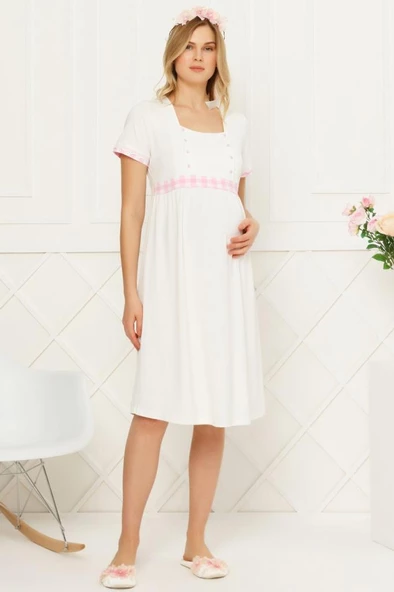AQUA 21529  PEMBE Hamile  Spor Lohusa  Gecelik - 2
