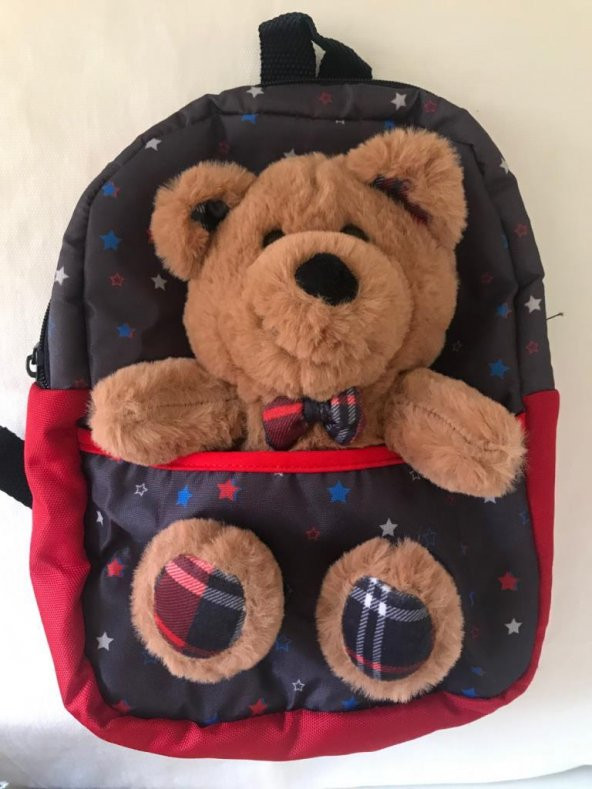 Peluş Çanta Ayıcıklı Lacivert Çocuk Çanta - 4