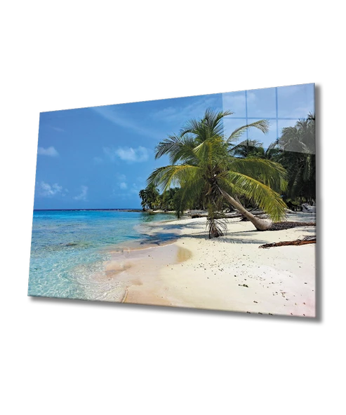 Palmiye Dekoratif ve Modern Cam Tablo ürün görseli