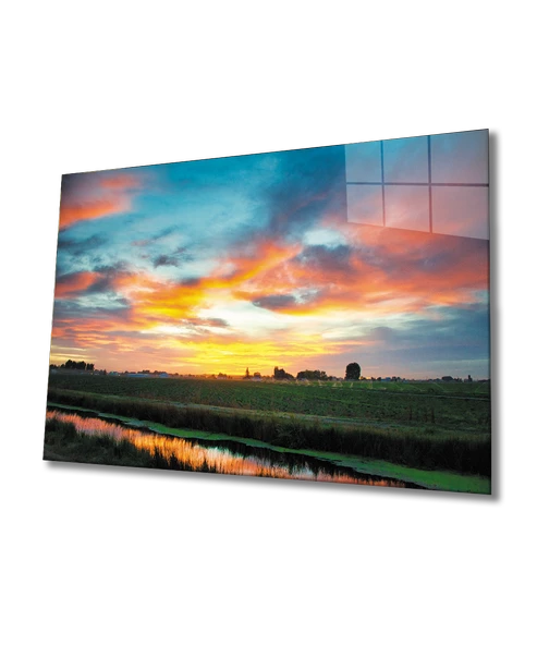 Manzara Dekoratif ve Modern Cam Tablo