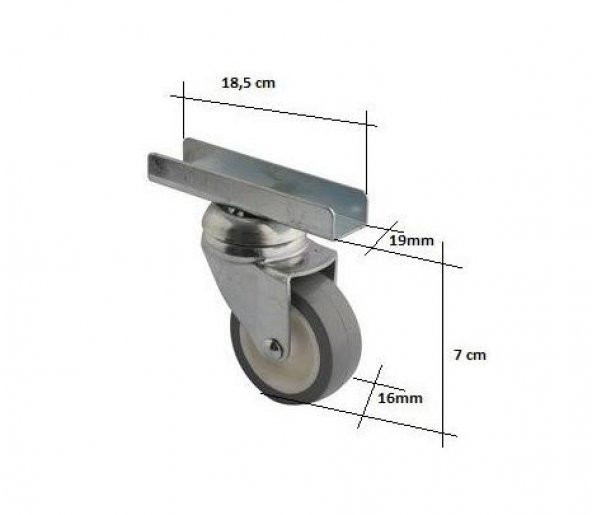 Sehpa Tekerleği Masa Tekerleği Sunta Kanallı Uzun Tip Tekerlek 4 Aadet - 2