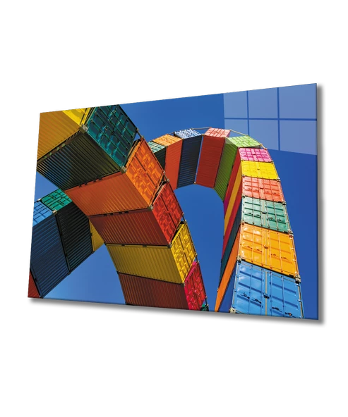 Konteynır Dekoratif ve Modern Cam Tablo ürün görseli