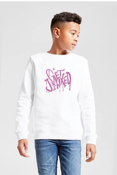 Arcane Get Jinxed Beyaz Çocuk 2ip Sweatshirt