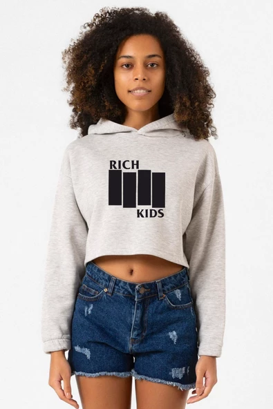 G-Dragon Rich Kids Grimelanj Kadın Crop Kapşonlu ürün görseli
