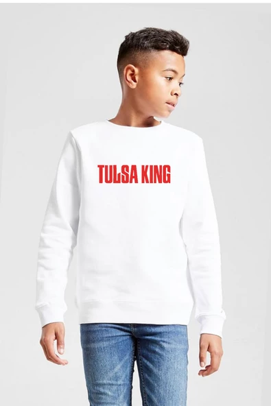 Tulsa King Lettern Beyaz Çocuk 2ip Sweatshirt