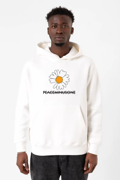G-Dragon Peaceminusone Beyaz Erkek 3ip Kapşonlu Sweatshirt - 1