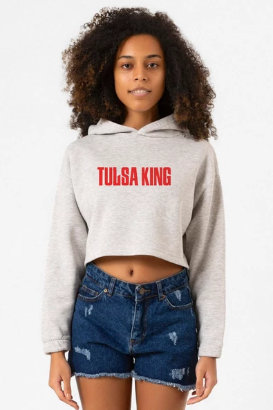 Tulsa King Lettern Grimelanj Kadın Crop Kapşonlu ürün görseli
