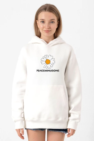 G-Dragon Peaceminusone Beyaz Kadın 3ip Kapşonlu Sweatshirt ürün görseli 1