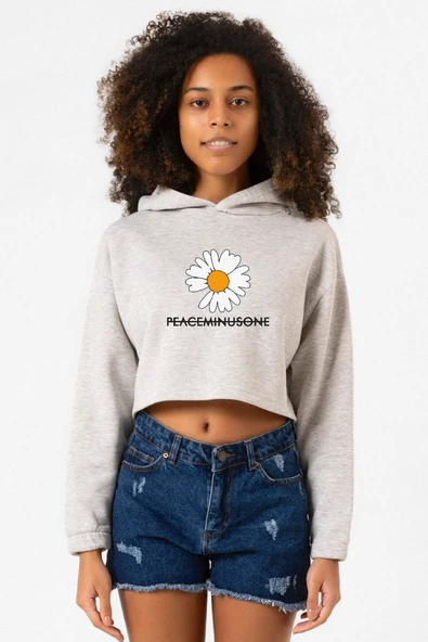 G-Dragon Peaceminusone Grimelanj Kadın Crop Kapşonlu ürün görseli