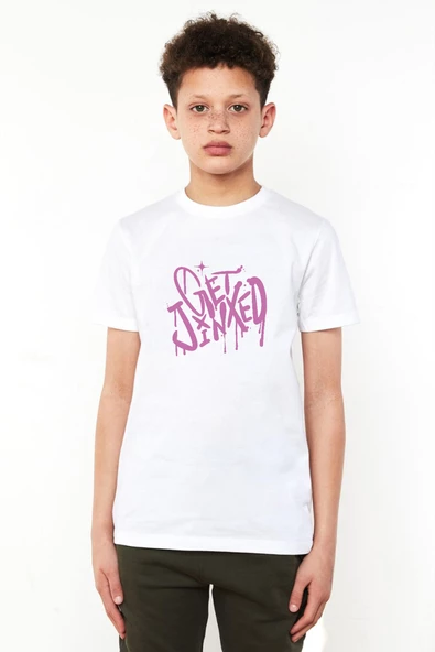 Arcane Get Jinxed Beyaz Çocuk Bisikletyaka Tshirt