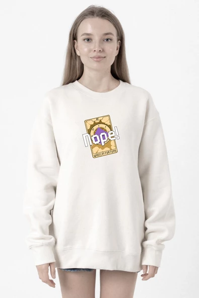 Wheel Of Fortune Nope Beyaz Kadın 2ip Sweatshirt