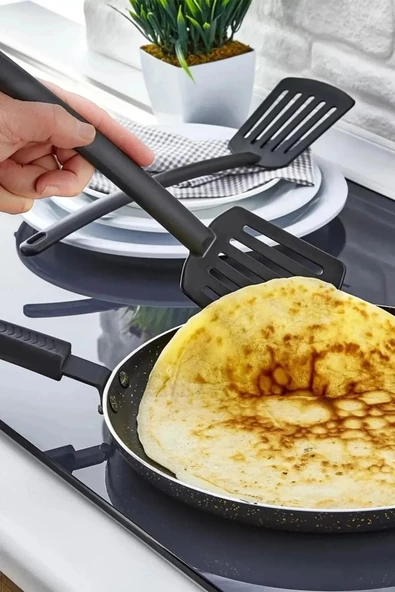 1 Adet Pratik Yanmaz Yapışmaz Teflon Spatula- 220 Dereceye Dayanıklı Teflon Servis Sıpatulası ürün görseli