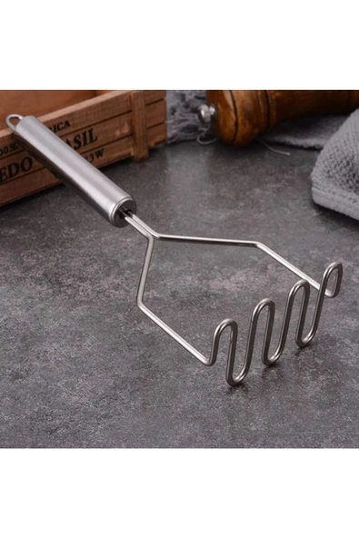 Paslanmaz Çelik Patates Ezici, Pratik Patates Ezici Püre Yapıcı , Mama Yapıcı Aparat - Resim 4