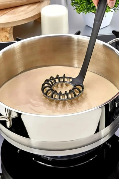 Yanmaz Yapışmaz Yüksek Isıya Dayanıklı Teflon Spiral Çırpıcı - Yumurta Çırpıcı 28 Cm - 3