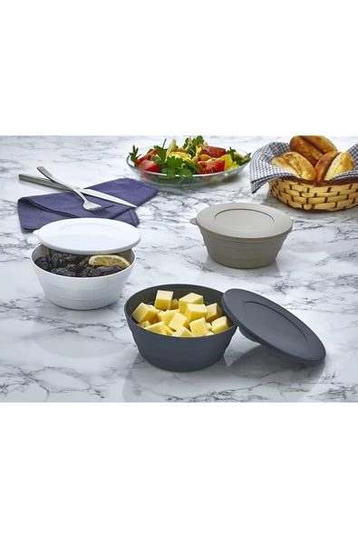 6 Adet Plastik Saklama Kabı Kahvaltılık Çerezlik 350 ML ürün görseli