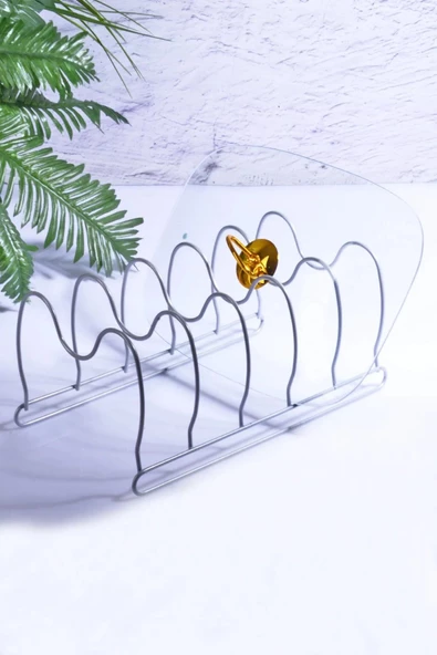 Tava Ve Tencere Kapağı Düzenleyici Mutfak Dolap Ve Çekmece Organizeri 5 Bölmeli Mat Metal - 2