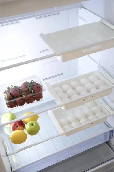 Eggo Pratik Geçmeli Mandallı Raf Yumurtalık 15'li Dolap Içi Yumurta Saklama Kutusu - 4
