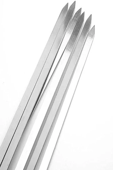 6 Adet Profosyonel Paslanmaz Metal Kıyma Şiş (Adana-Urfa-Antep Kebap Şişi) - Resim 4