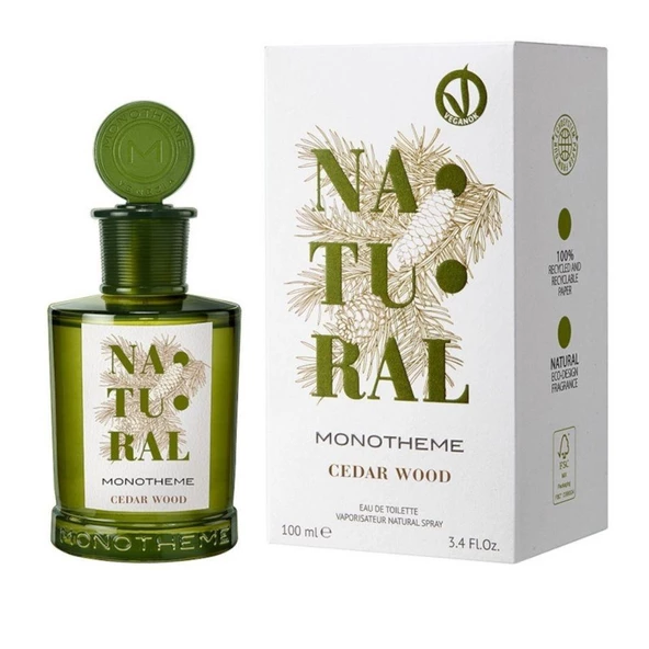 Monotheme Natural Cedar Wood EDT 100 ml Unisex Parfüm - Resim 2