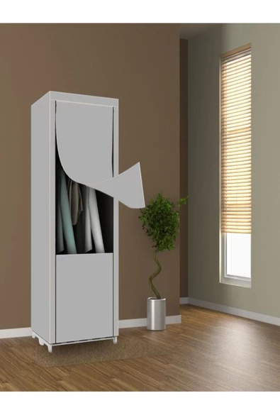 DZGN HOME Slim Fit Varyant Çelik Profilli Bez Dolap - 2