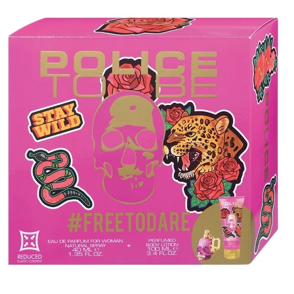 Police Freetodare EDP 40 ml+Perfumed Body Lotion 100 ml Kadın Parfüm Seti - 4